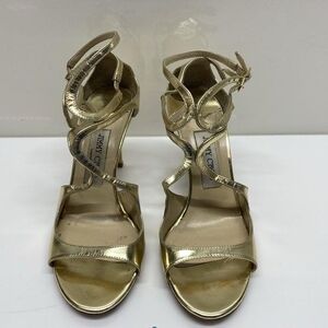 Jimmy Choo Metallic Gold Heels